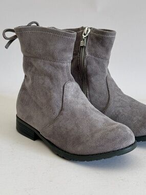 NEW Stuart Weitzman Girls Lowland Mid MM Boots in Gray - Size 12